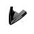 A black plastic RC boat bow cap with four small silver mounting screws on a white background.