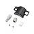 Pro Boat motor coupler and black plastic cover with associated metal hardware components on a white background.