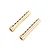 Two brass strut bushings for RC boats, featuring a flanged end and a series of small holes along the length of the shaft.