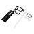 Pro Boat servo and receiver box mount kit including plastic frame, metal rod, screws, and washers on a white background.