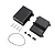 Pro Boat receiver box kit including two black plastic housing halves, four metal screws, a rubber O-ring seal, and small rubber grommets.