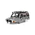 A silver grey RGT 1/10 scale Rescuer LC76 RC crawler body shell featuring a roof rack, snorkel, and detailed decals on a white background.