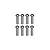 A set of eight RGT 3x14mm button head screws arranged in two rows of four against a white background.