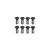 A set of eight RGT 2.5x10mm fine thread countersunk head screws arranged in two rows of four against a white background.