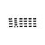 A set of black plastic RC rod ends arranged in rows on a white background.