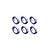 A set of six RGT rubber shielded ball bearings arranged in two rows of three against a white background.