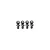 A set of four RGT 4mm ball studs for RC suspension and steering, shown against a plain white background.