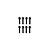 Eight black metal partial thread screw pins arranged in two rows of four against a white background.