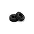 Two black RC crawler wheels with aggressive tread patterns and black rims, isolated on a white background.