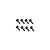 Eight black metal cap head screws with hex sockets arranged in two rows of four against a white background.