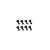 A set of eight black countersunk head screws with hex drive sockets arranged in two rows of four on a white background.