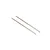 Two silver-coloured metal RC suspension linkage rods with threaded ends on a white background.