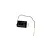 An RGT X6DC 2.4GHz RC receiver with a translucent black plastic case and a single external antenna wire, isolated on a white background.