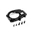 A black Rovan 45cc 2-stroke engine flywheel cover with five included mounting screws on a white background.