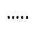 Five small black metal grub screws arranged in a horizontal row against a plain white background.