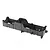 A black plastic battery tray for an Axial SCX10 II RC crawler, shown from a high-angle side view against a white background.