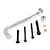 Rovan silver aluminium clutch carrier and brake mount set including metal bracket, spacer, bolts, and washers.
