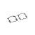 Two grey Rovan 45cc 2-stroke engine crankcase gaskets laid flat on a white surface.