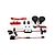 Rovan RC light controller kit including a red rear light bar, two round front LED headlights, a central control module, and various wiring harnesses.