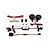 Rovan RC light controller kit including a silver rear light bar, two round front LED lamps, a control module, wiring harnesses, and mounting hardware.