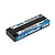Reedy Power 7.4V 6700mAh 160C hard case LiPo battery resting at an angle on a plain white background.
