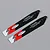 Twister main helicopter rotor blades in black, red, and white with warning text displayed on a plain grey background.