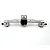 Reefs RC Aluminium XP199 Rear Portal Axle Set in silver with black center differential cover, shown on a white background.