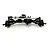 Reefs RC Aluminium XP199 Front Portal Axle Set in black, shown against a plain white studio background.