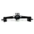 Reefs RC aluminium rear portal axle set in black, shown from the front against a clean white background.