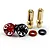 Yeah Racing Aluminium Adjustable Bullet Plug Grips with gold connectors and O-rings on white background