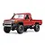 Studio shot of the MN Model Toyota LC79 1/12 scale RC rock crawler in red against a white background.
