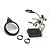Artesania Latina third hand tool featuring a heavy base, adjustable metal alligator clips, flexible LED light, and three magnifying lenses.