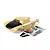 Rovan 1/5 LT painted short course body shell in tan with a black hood, accompanied by a decal sheet and two small black panels on a white background.