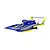 Pro Boat Miss Illinois U-34 RC hydroplane boat in blue and yellow livery viewed from the front right against a plain white background.