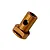 An orange anodized metal steering rack post for RC cars displayed on a plain white background.