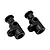 Two black anodized aluminium RC Maker battery posts displayed on a white background.