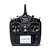 Studio product view of the black Spektrum NX8+ 20ch DSMX transmitter featuring dual gimbals, switches, and a digital LCD screen on a white background.