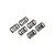 A set of six black RC shock springs arranged in pairs on a plain white background, each pair featuring small colour identification marks.