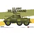 Academy 1/35 scale U.S. Army M8 Greyhound plastic model kit box art showing illustration of the armored vehicle.