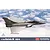 Box art painting of a grey Rafale M jet in flight against a cloudy sky background, for Academy 1/144 model kit.