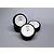 Set of four 1/10 scale RC car wheels featuring black rubber tyres mounted on white dish rims with KWR branding.