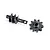 Axial steel gear set featuring a worm gear shaft and a matching gear both marked 2/10 against a plain white background.