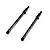 Two black metal RC axle shafts shown side by side against a clean white background in a studio product shot.