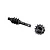 Axial steel ring and pinion gear set featuring a black pinion shaft and a matching ring gear with printed 2/12 markings.