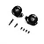 Axial brass weighted 8.6g steering hubs with included hardware set against a plain white background.