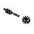 Axial steel ring and pinion gear set featuring a worm gear shaft and a smaller gear, both labeled 2/10 on a white background.