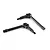 Two black metal Axial front CVD driveshafts displayed on a clean white background.