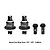 GPM Racing black front and rear complete 12T/30T differential and pinion set on white background.