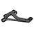 RC Maker carbon fibre RC part with multiple mounting holes isolated on a white background.