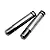 Two shiny metal RC Maker shock shafts shown against a plain white background.